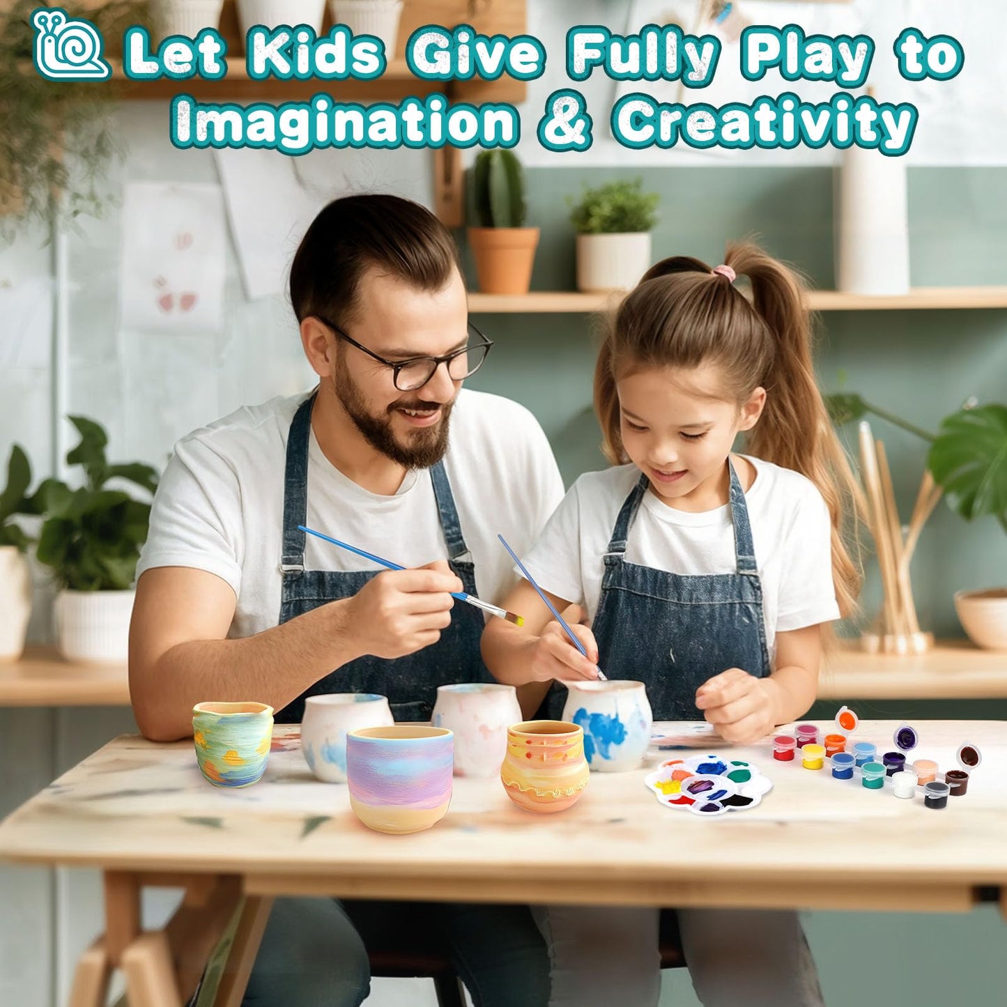 Fedonak Kids Pottery Wheel Kit — Beginner DIY Pottery Set with Clay, Tools & Painting Supplies