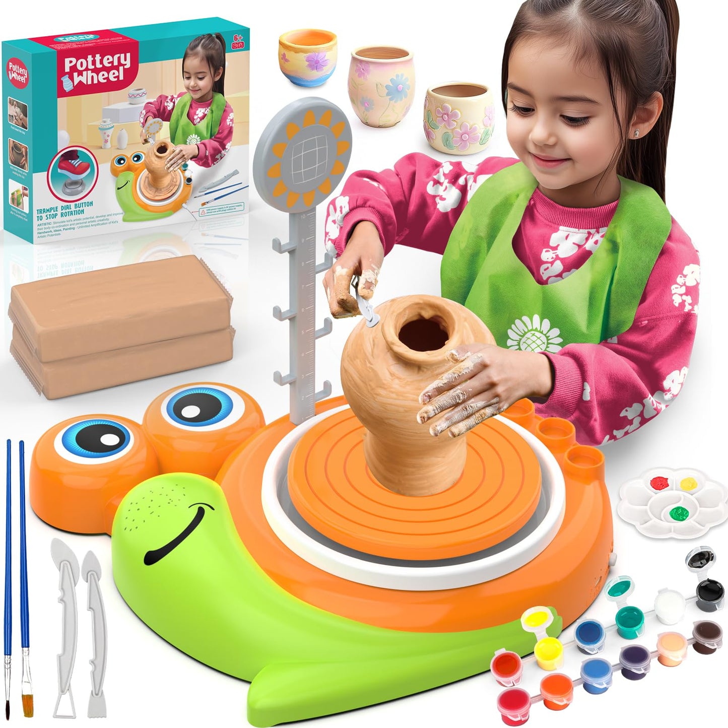 Fedonak Pottery Wheel for Kids – Complete Painting Kit for Ages 8-12