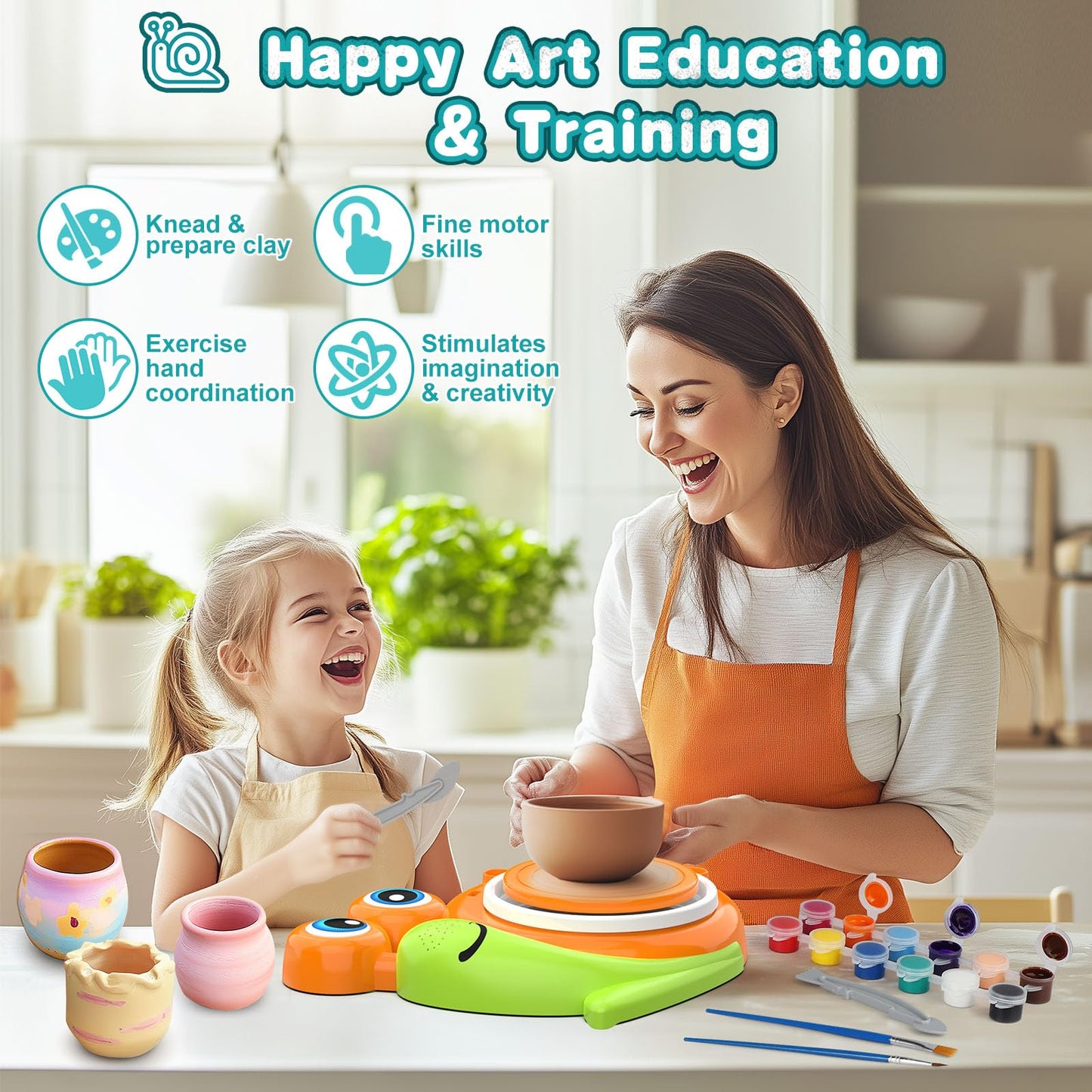 Fedonak Pottery Wheel for Kids – Complete Painting Kit for Ages 8-12