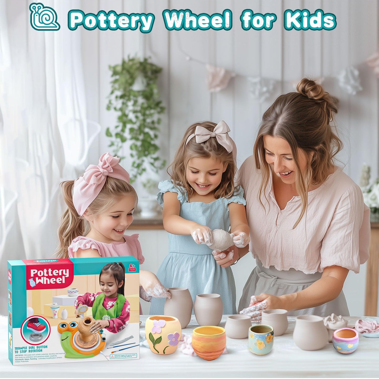 Fedonak Pottery Wheel for Kids – Complete Painting Kit for Ages 8-12