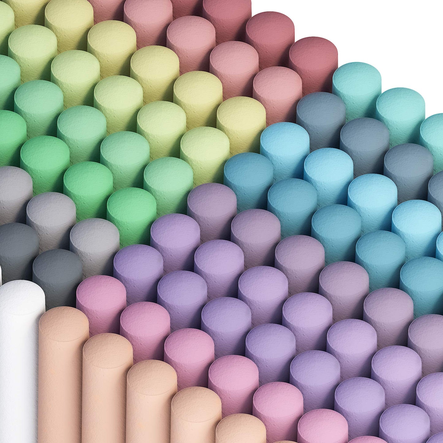 Feela 162-Pack Sidewalk Chalk Set – 18 Colors, Jumbo 4-Inch Chalk for Outdoor Art