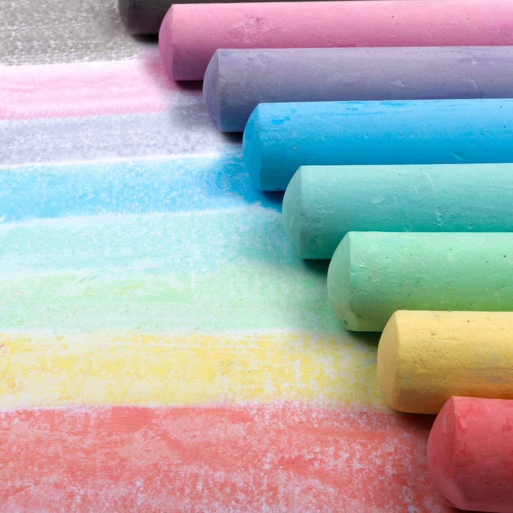 Feela 168 Pack Sidewalk Chalk – Jumbo 14-Color Outdoor Chalk Set for Kids