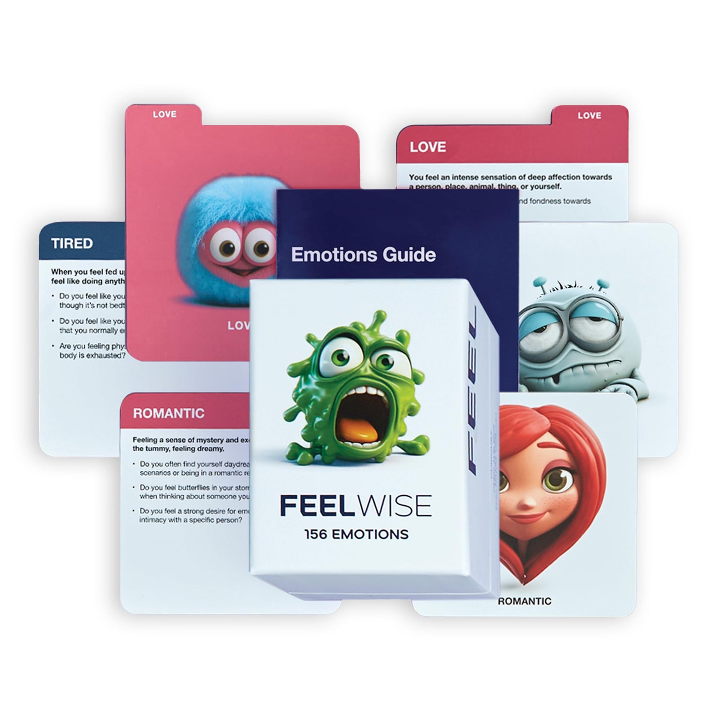 FeelWise 156 Emotion Cards Deck – Master Emotional Intelligence & Build Resilience