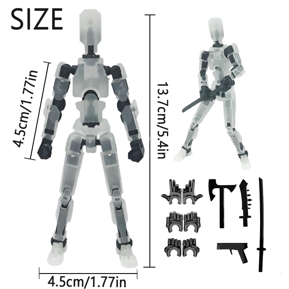 Feetcant Titan 13 Action Figure – 2025 Lucky Robot, 3D Printed, Transparent Variant