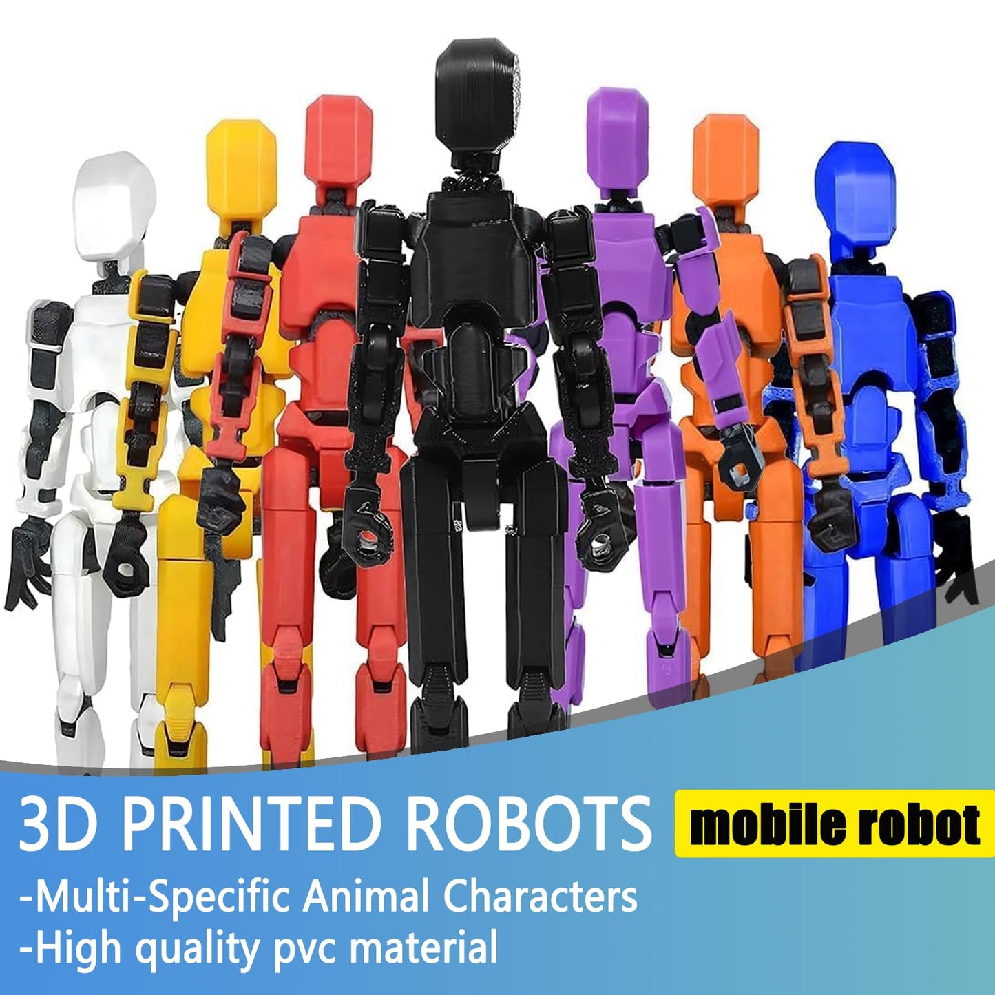 Feetcant Titan 13 Action Figure 5-Piece Pack | 2026 Lucky Robot 13, 3D Printed Poseable Toys