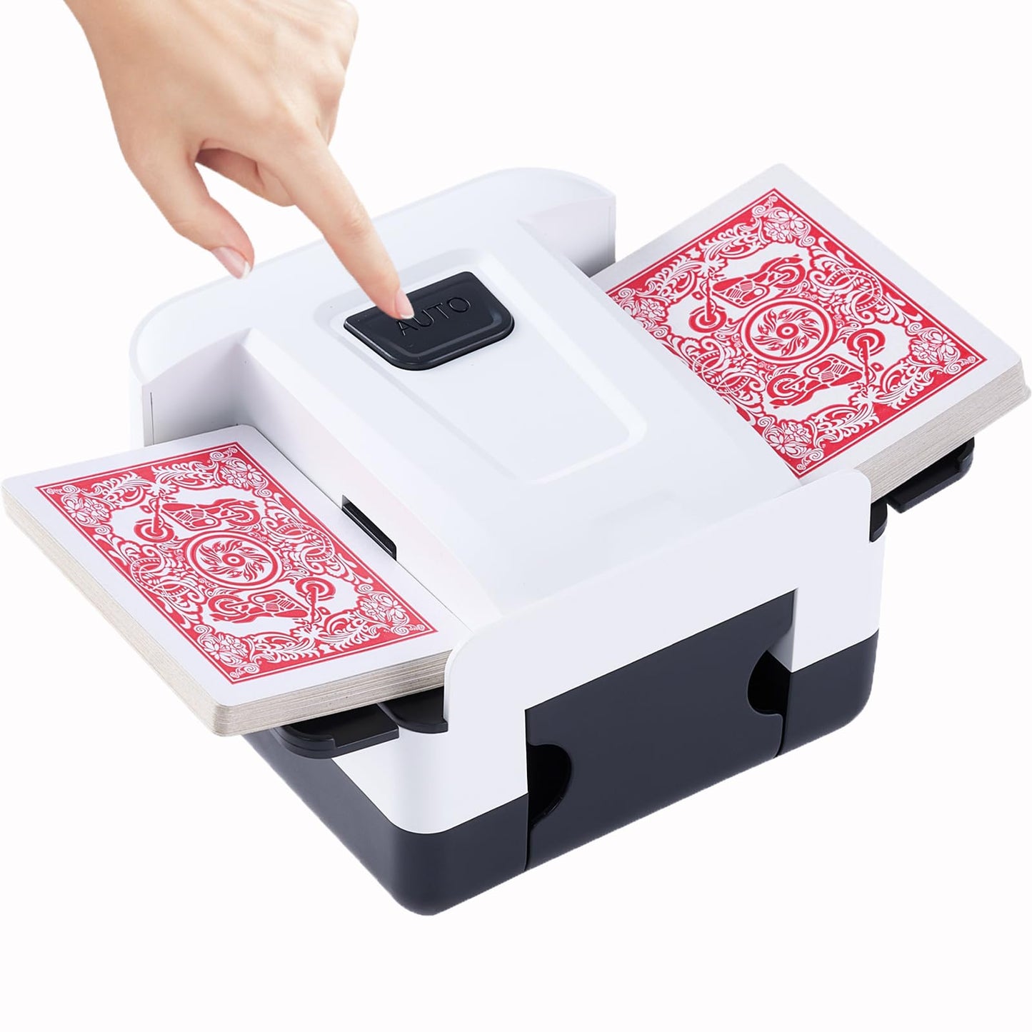 FEIERYA Automatic Card Shuffler 2 Deck – Rechargeable Shuffling Machine for UNO, Poker & Home Games