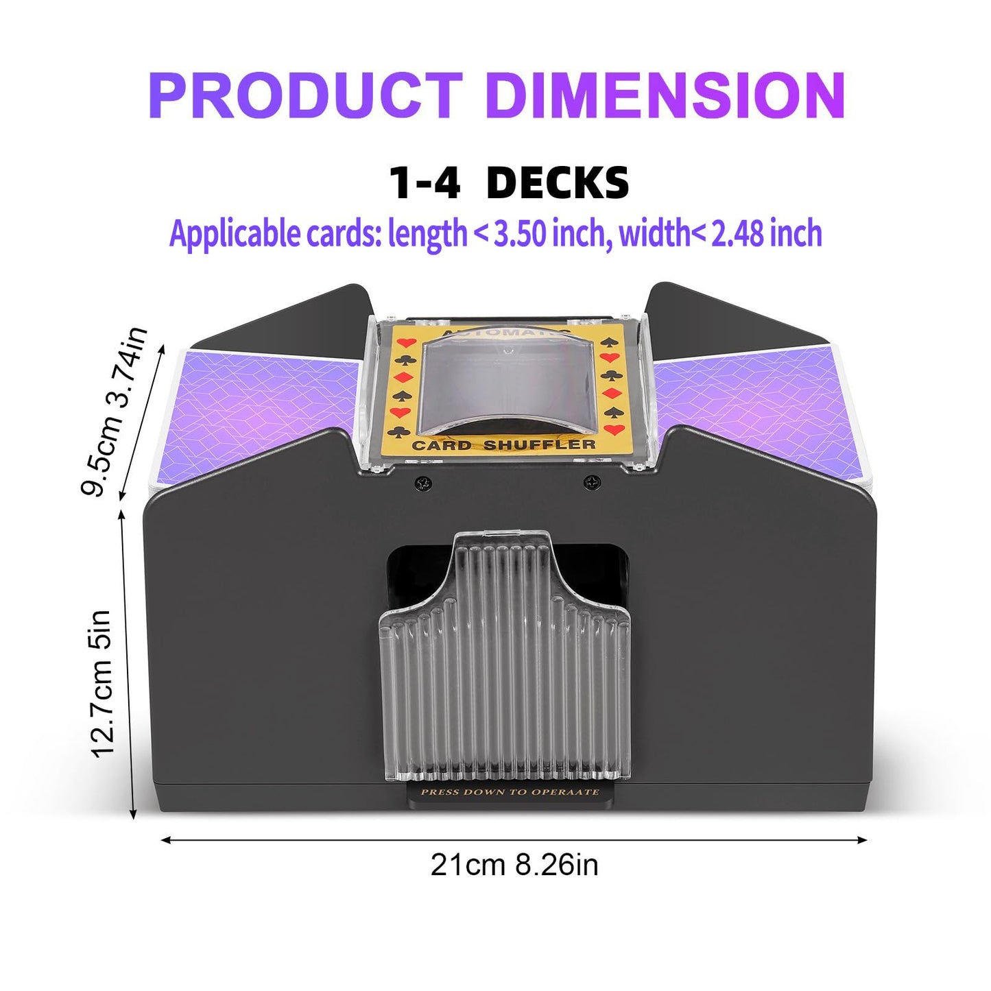 FEIERYA Automatic Card Shuffler 4-Deck – Battery-Operated Shuffle for UNO, Poker & More