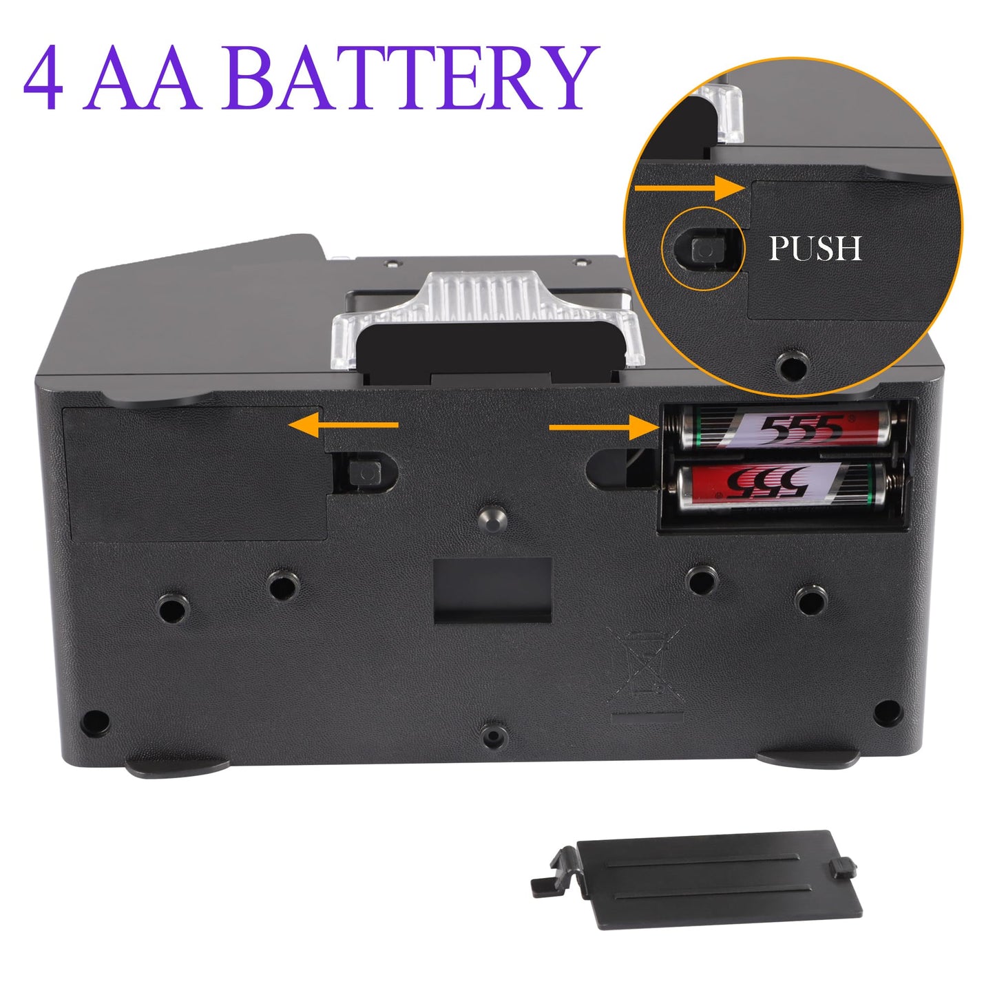 FEIERYA Automatic Card Shuffler 4-Deck – Battery-Operated Shuffle for UNO, Poker & More