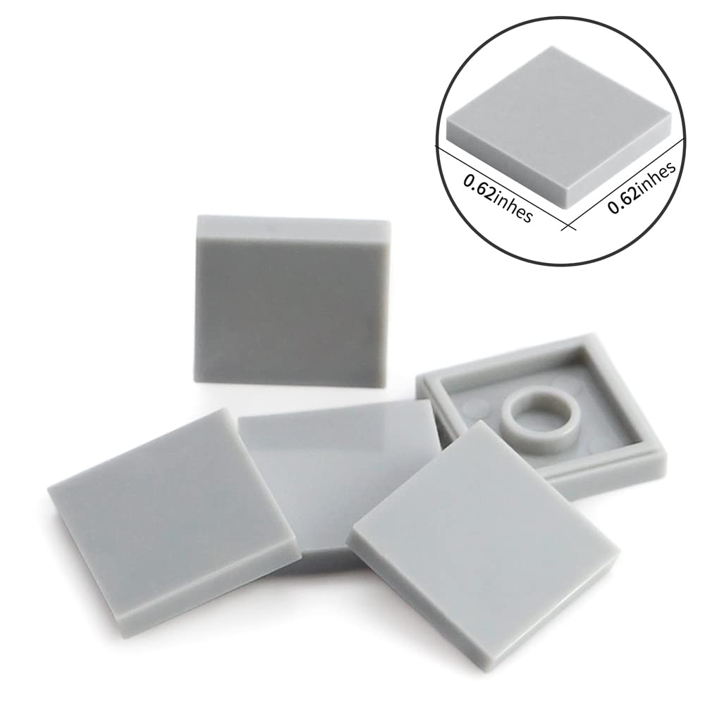 Feleph Light Bluish Gray 2x2 Tiles – 500-Piece Flat Tile Set
