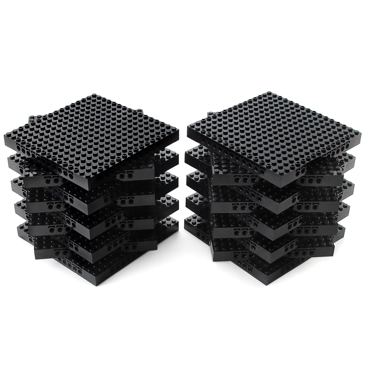 Feleph 18pcs 5-inch Base Brick – 16x16 Black Plate with Holes & Pins for Pixel Art