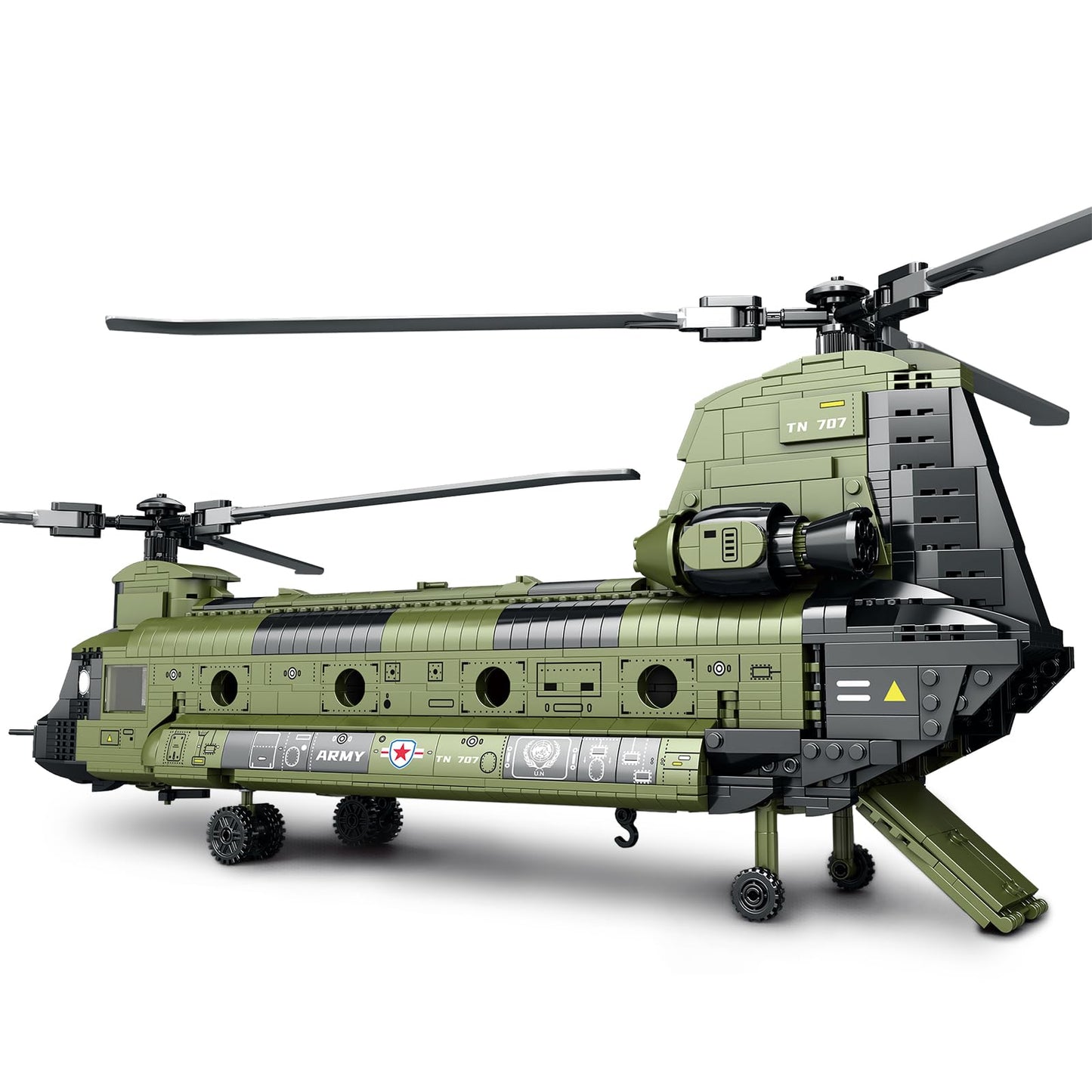 Feleph CH-47 Chinook Helicopter Model Kit – 1451 Pieces | Educational Military Building Set
