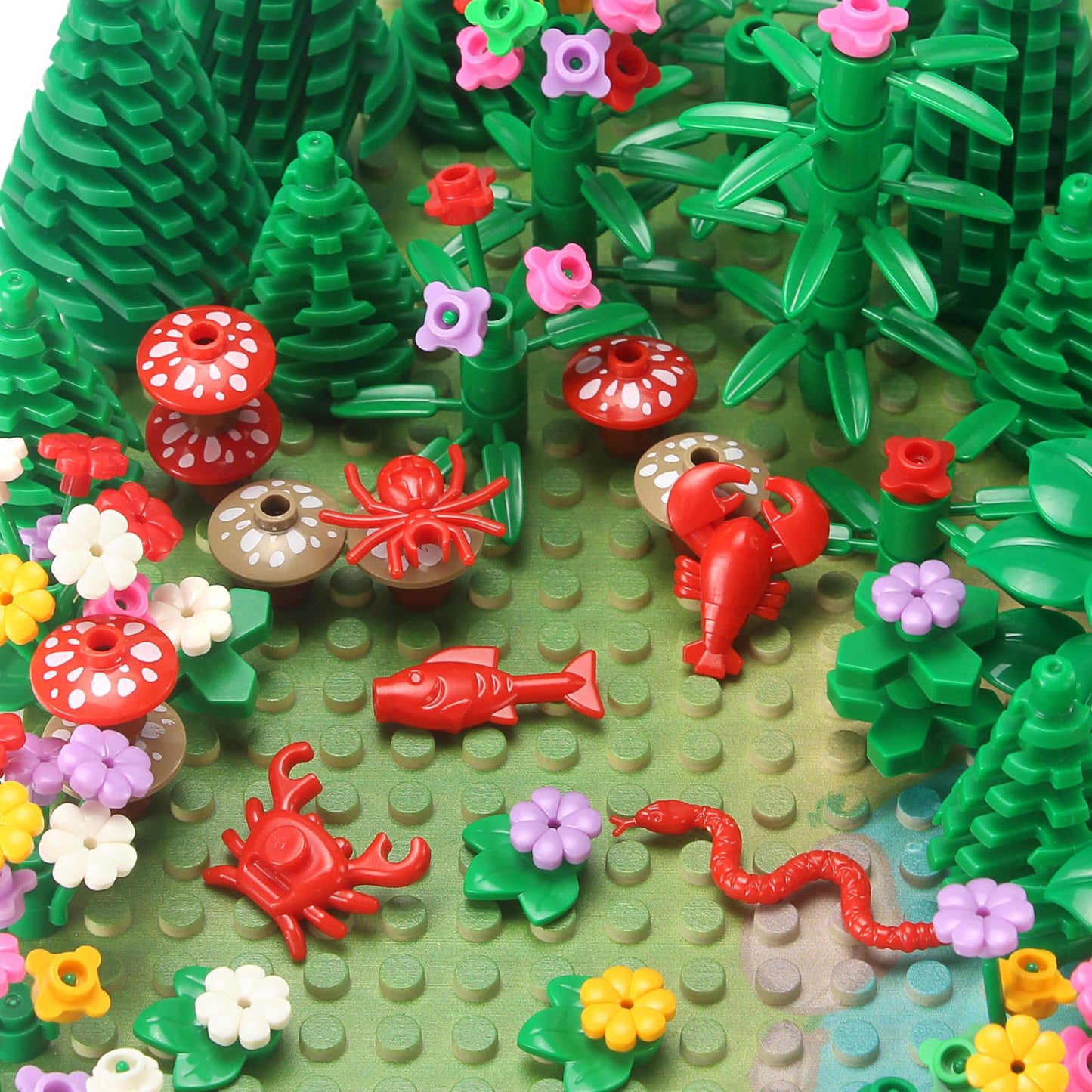 Feleph Garden Plants Building Bricks — Creative Nature-Themed Blocks for Jungle & Park Decor
