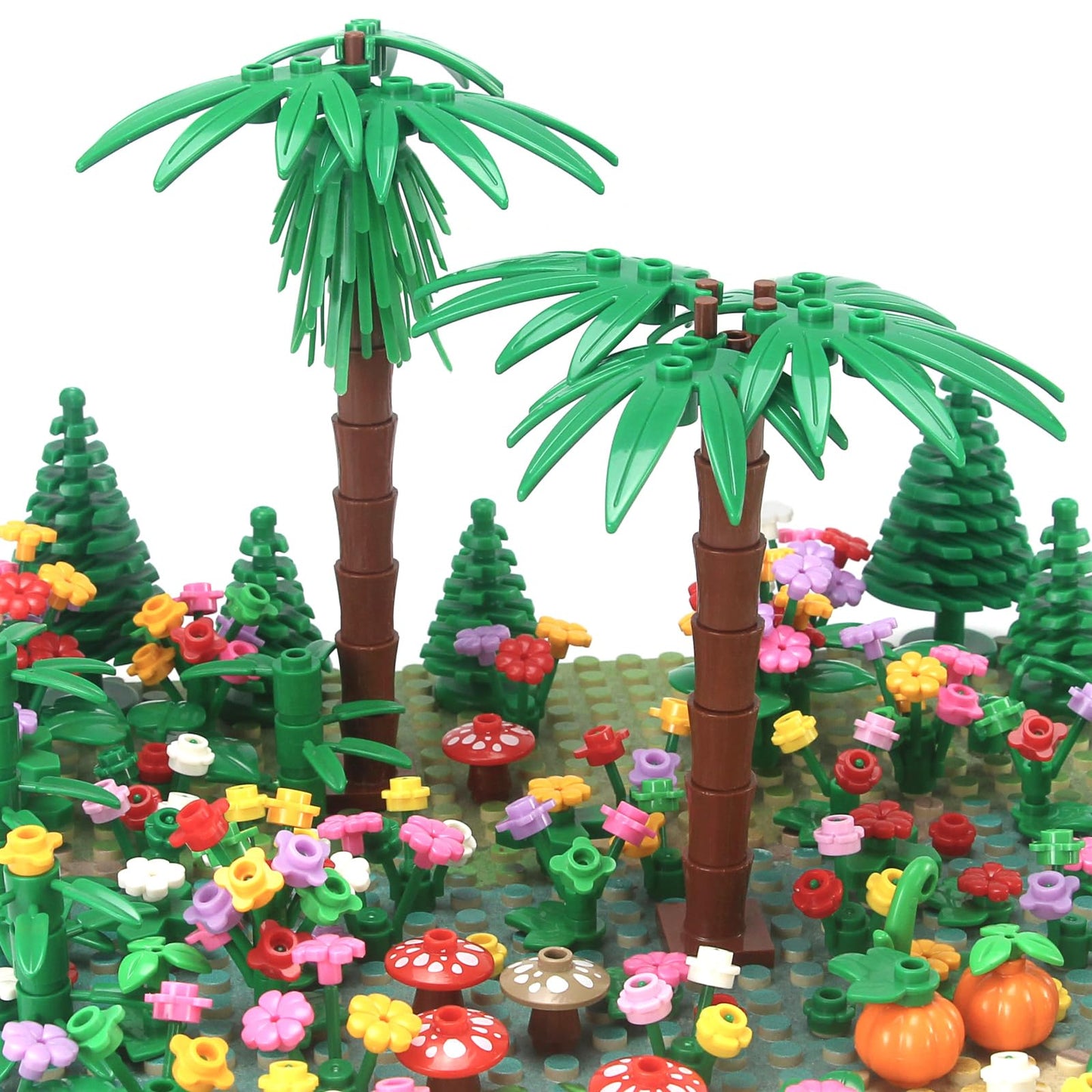 Feleph Garden Plants Building Bricks — Creative Nature-Themed Blocks for Jungle & Park Decor