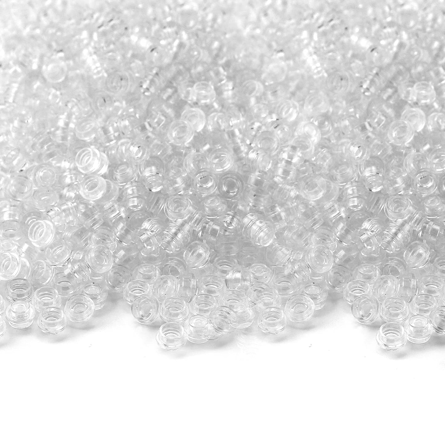 Feleph 1000Pcs Transparent Round 1x1 Plates – Compatible with Major Brand 4073