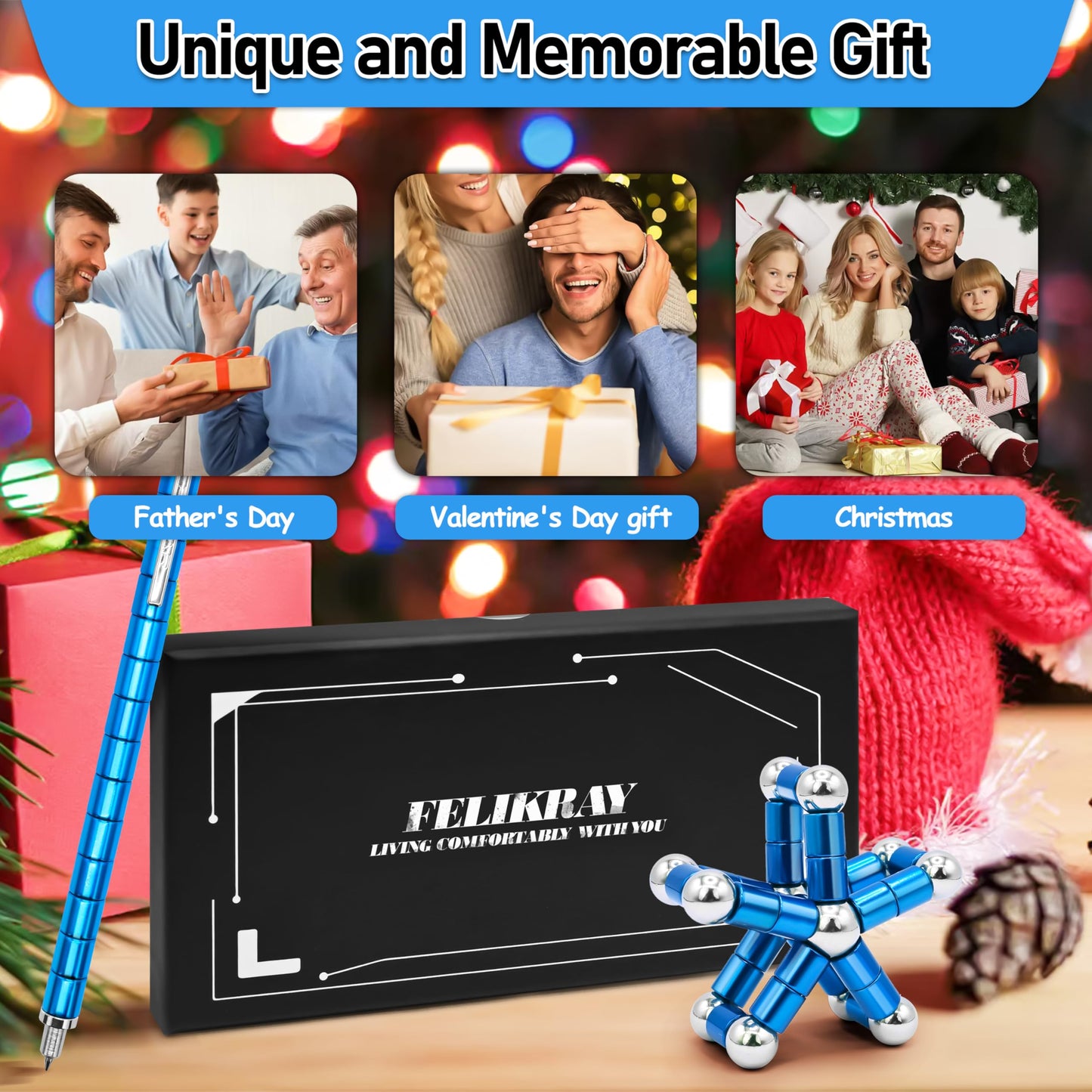 Felikray Magnetic Fidget Pen – Creative Stress-Relief Gadget for Teens & Adults | Unique Gift