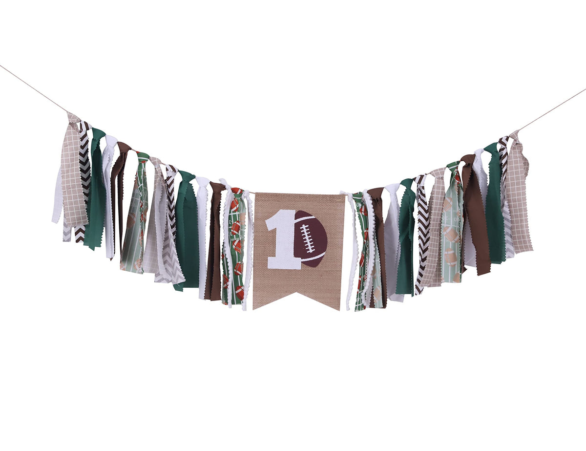 FELIX Football First Birthday High Chair Banner | Football 1st Birthday Decorations