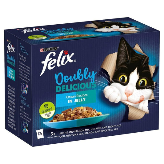 Felix Pouch As Good As It Looks Doubly Delicious Ocean Recipes in Jelly  12 x 100g