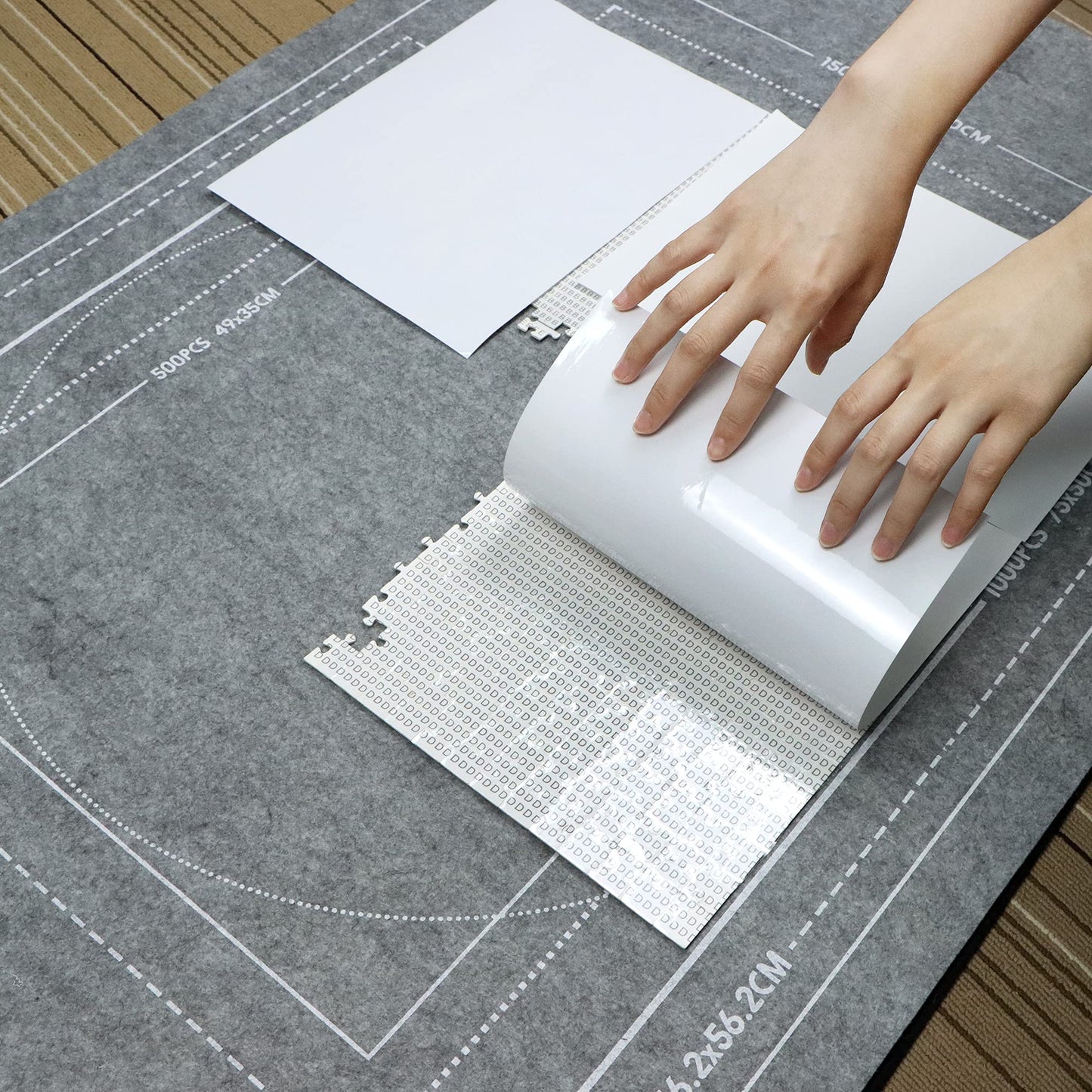 FELIZROCA Portable Puzzle Mat Roll Up – 46x26 in Puzzle Kit with Glue Sheets, Trays, Pump, Tube & Bag