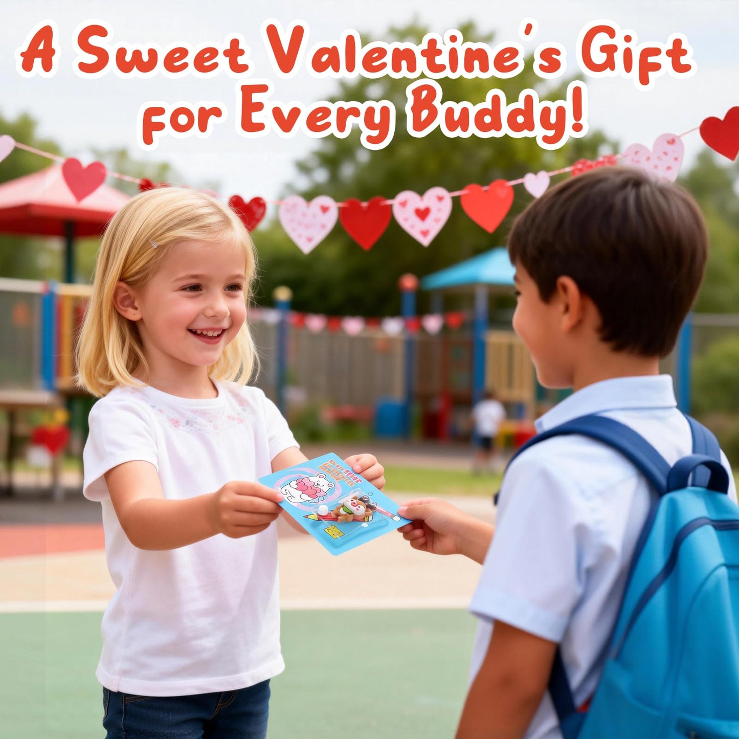 Feltom 30-Pack Valentines Gift Set for Kids | Fidget Spinner Pencil Top Toys & Cards