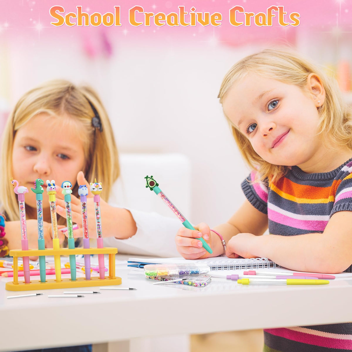 FEMBW Pen Making Kit – DIY Pen Creator Studio for Kids (75+ Craft Pieces)