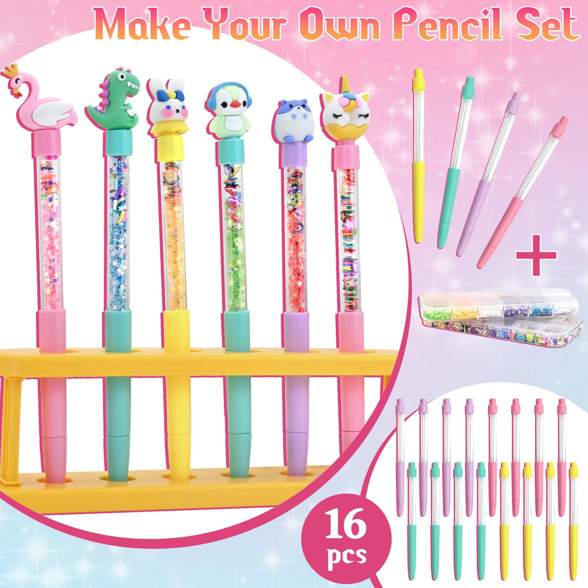 FEMBW Pen Making Kit – DIY Pen Creator Studio for Kids (75+ Craft Pieces)