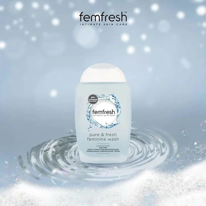 Femfresh Pure & Fresh pH-Balanced Intimate Wash for Daily Feminine Hygiene & Odour Protection 150 ml/5.07 oz