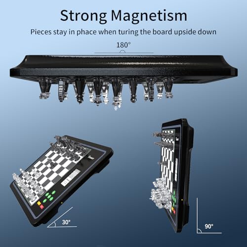Femuey L6 Electronic Chess Set – Adaptive AI Opponent, Eye-Friendly Display, Travel-Ready