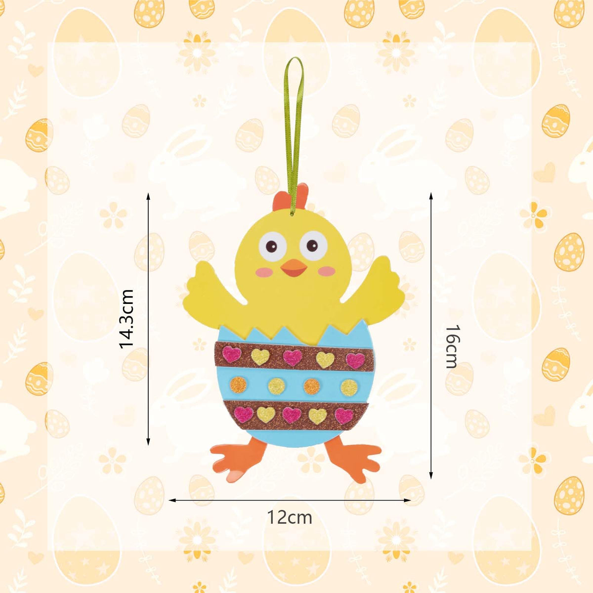 Fennoral 12 Pack Easter Chick Foam Stickers Kit – DIY Kids Craft for Preschool