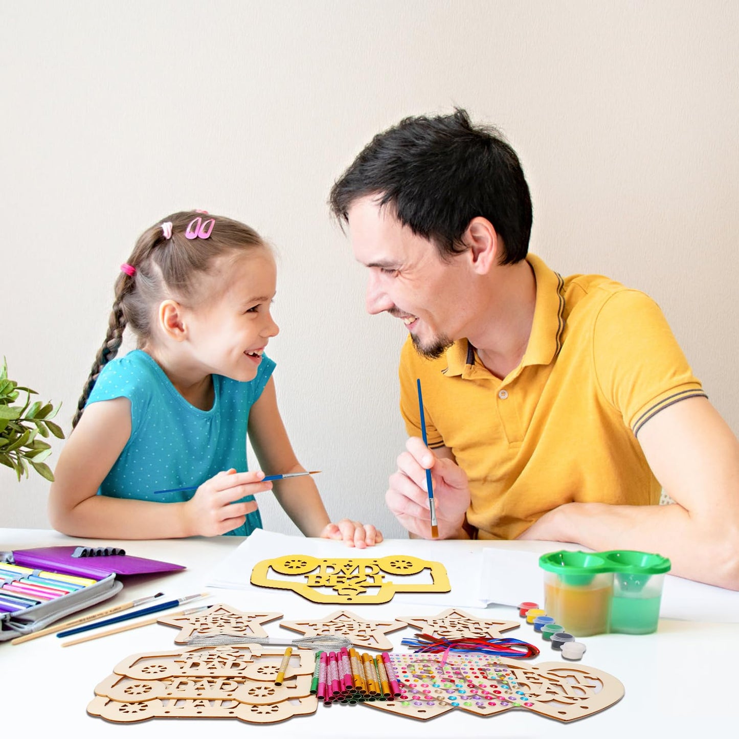 Fennoral 9 Pack Dad Wind Chime Kit – DIY Father’s Day Craft for Kids
