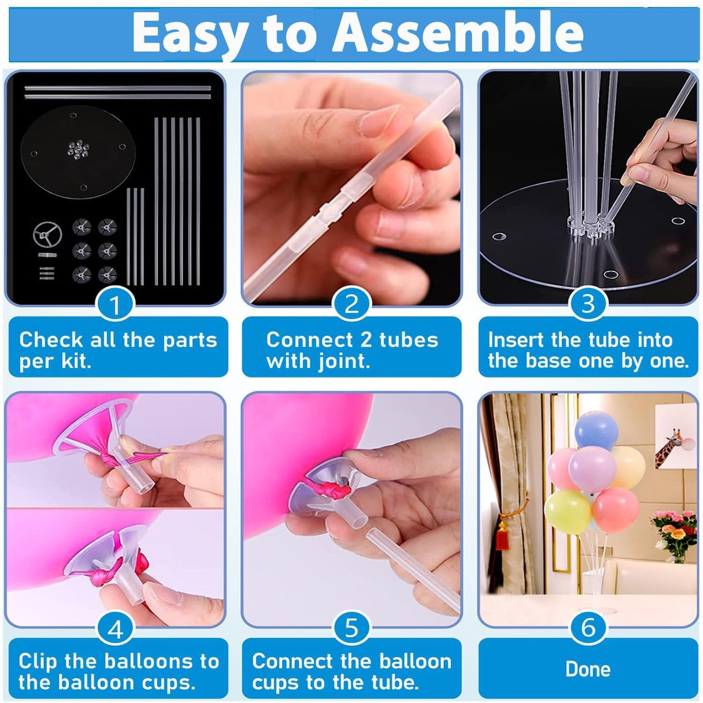 Fenxyo 8-Set Balloon Stand Kit – Easy Table Centerpieces for Any Celebration