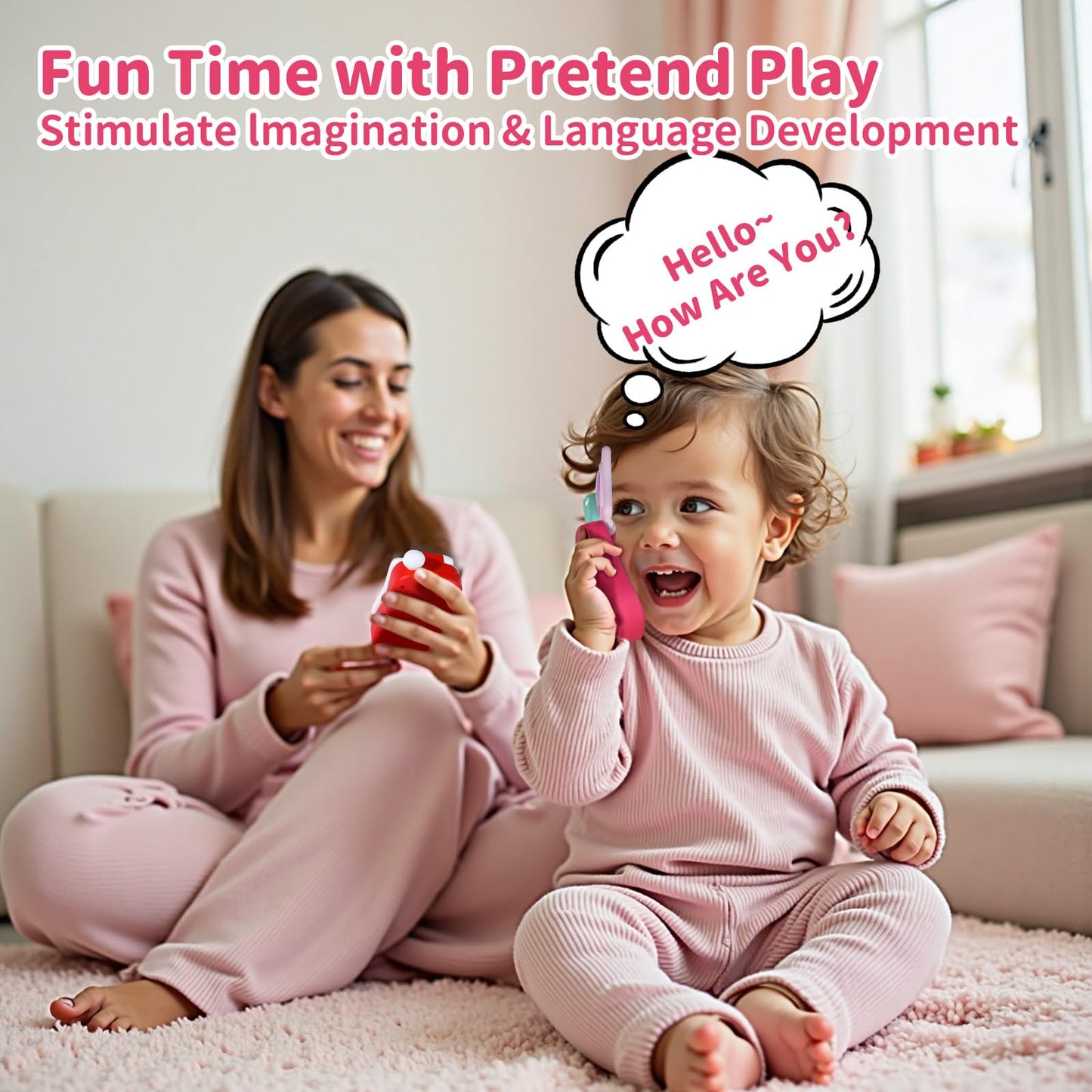 FENYAN Baby Cell Phone Toy – Flip Action Toddler Phone with Lights, Music & Early Learning (12-18 Months)