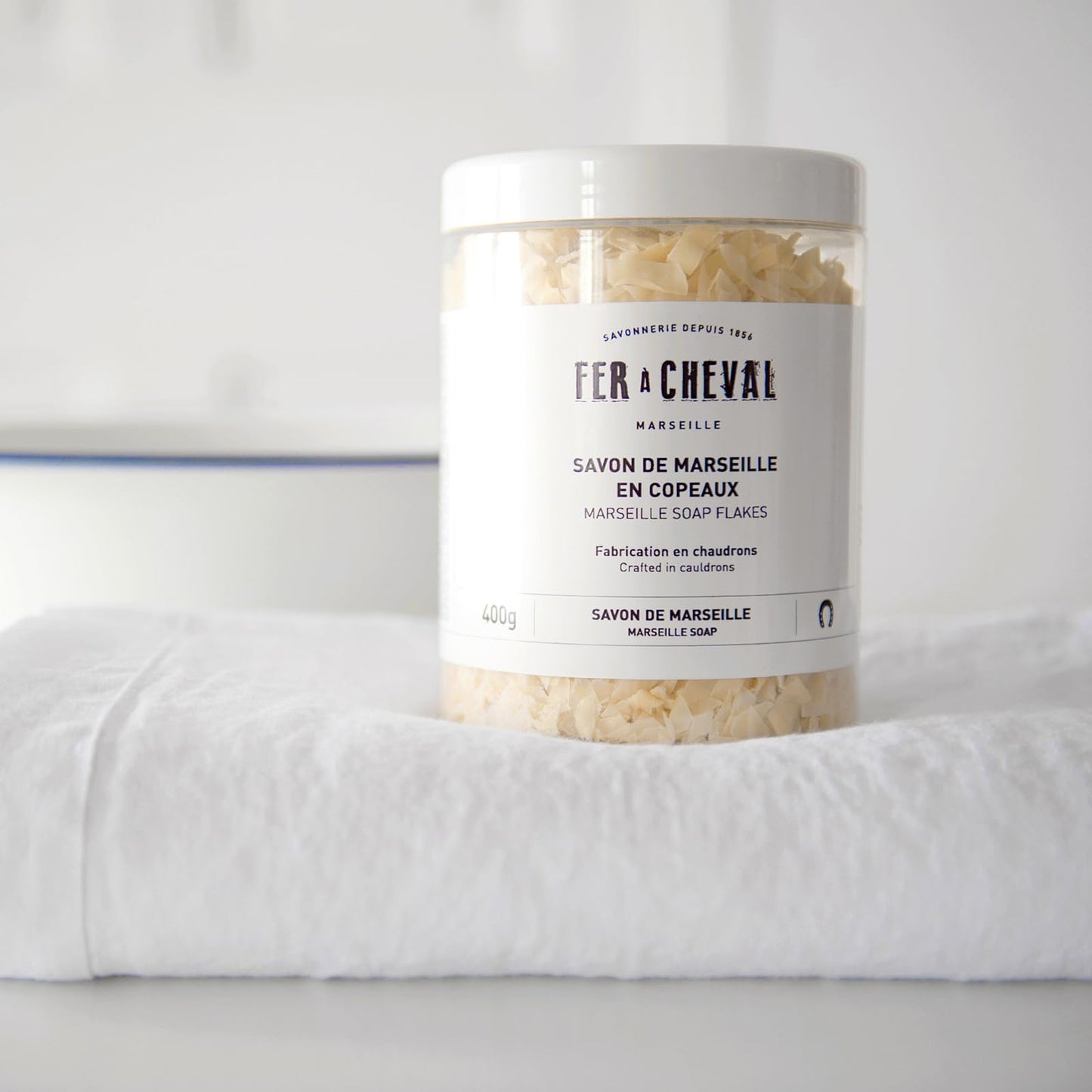 Fer à Cheval Marseille Soap Flakes – Vegetable Soap Base for Soap Making from France | 400 g