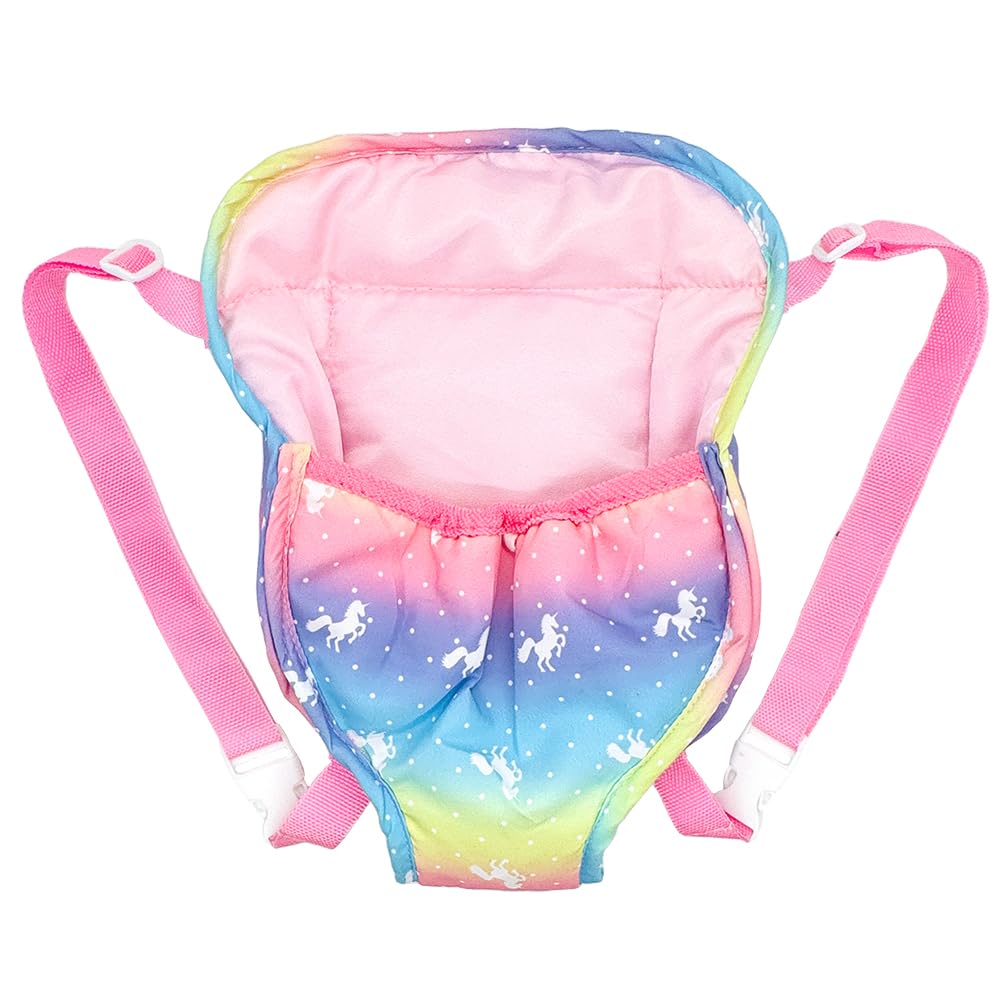 Ferberbears Rainbow Doll Carrier Backpack for 12–18 Inch Dolls | Front & Back Carry
