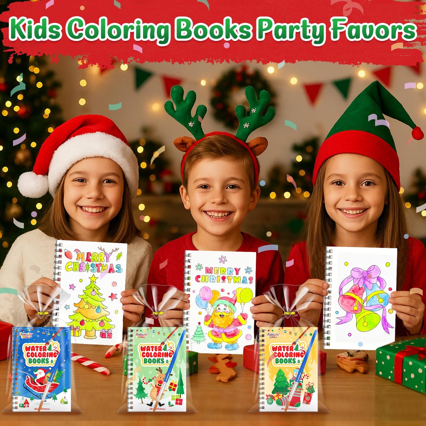 FEREDO KIDS Coloring Books Party Favors — 24-Pack Watercolor Mini Books for Kids