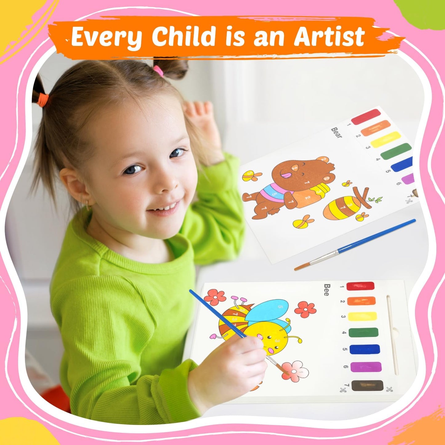FEREDO KIDS Paint with Water Coloring Book – Mess-Free Animal Art for Toddlers (Ages 3–8)