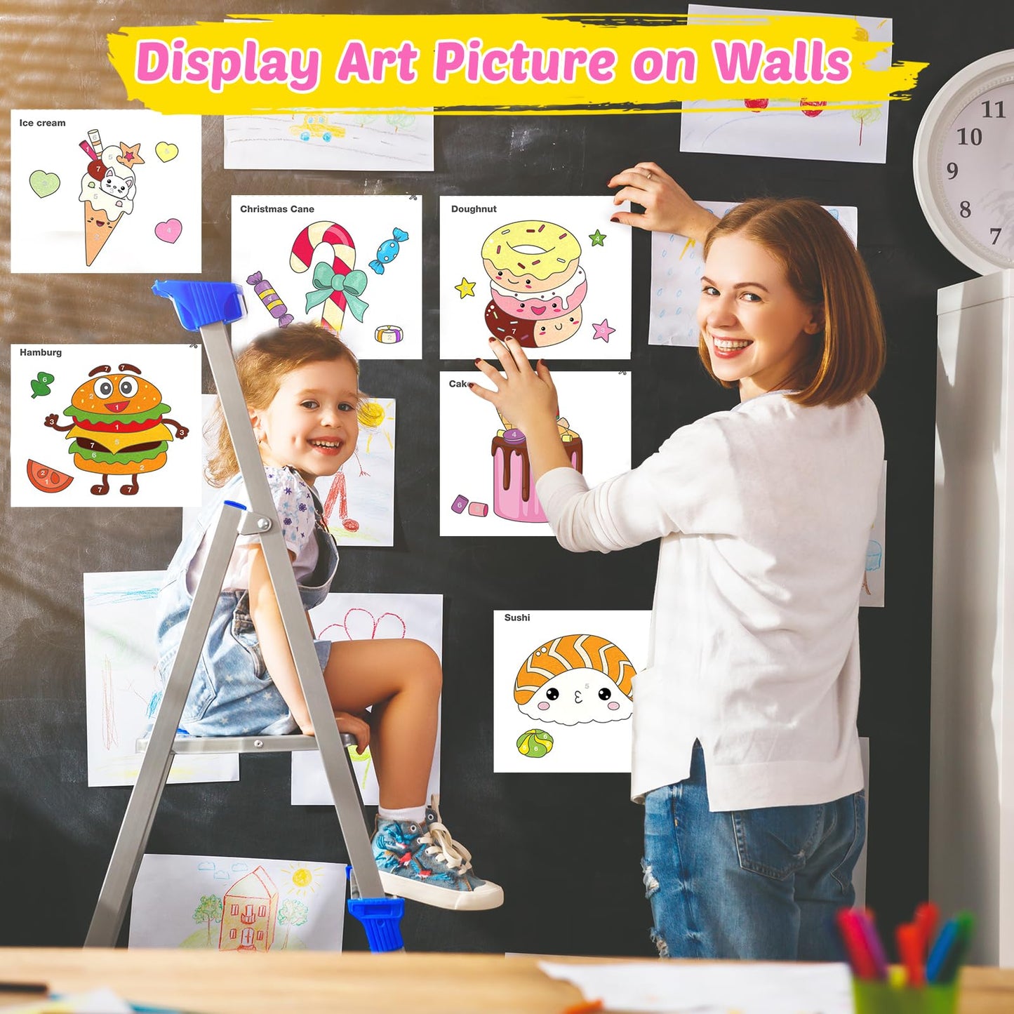 FEREDO KIDS Paint with Water Coloring Books — Mess-Free Toddler Watercolor Set (Ages 3-8)