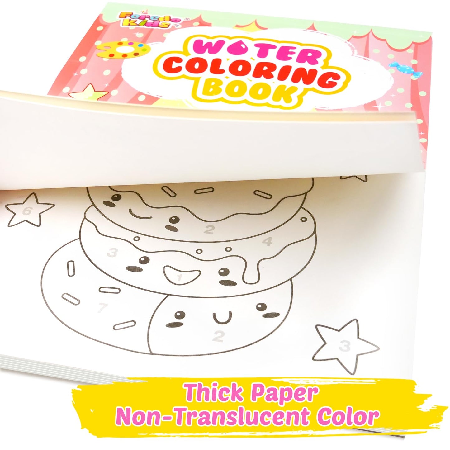 FEREDO KIDS Paint with Water Coloring Books — Mess-Free Toddler Watercolor Set (Ages 3-8)