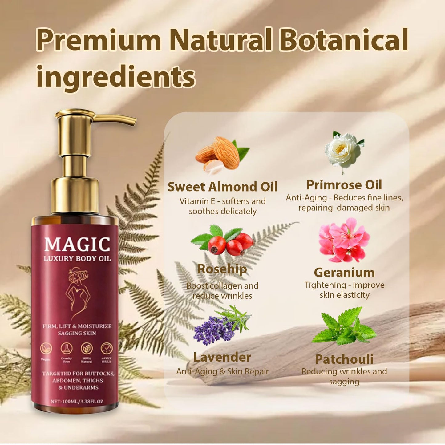 FERMELUXE Body Firming Oil for Crepe Skin – Luxury Hydration & Lifting 100ml