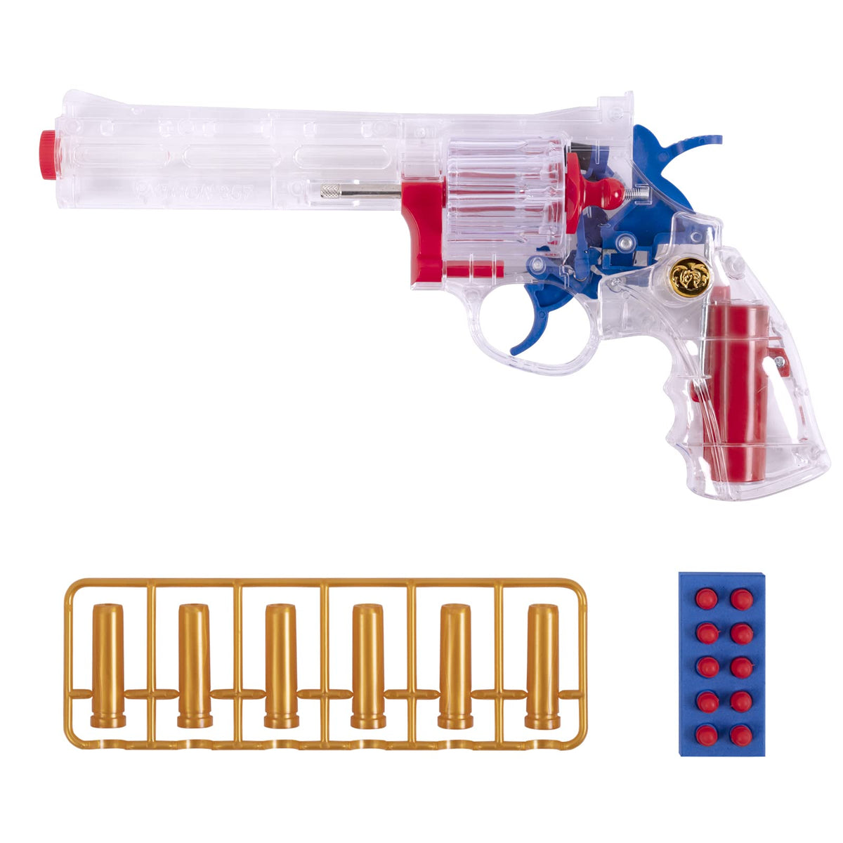 FESVASDEE Clear Housing Revolver Foam Blaster with Elite Soft Darts for Kids 5–8