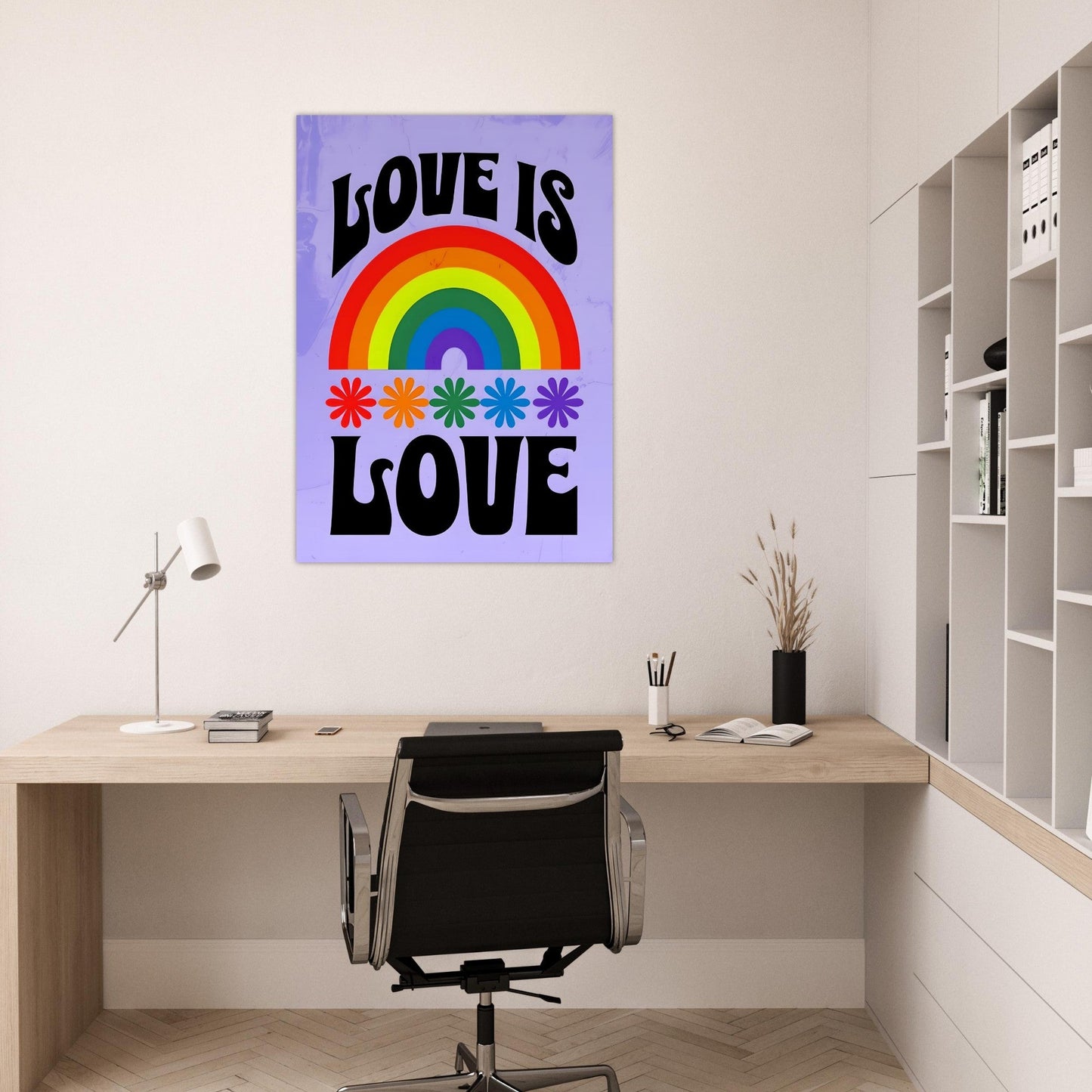 Love Is Love Wall Art – Retro Pride Poster