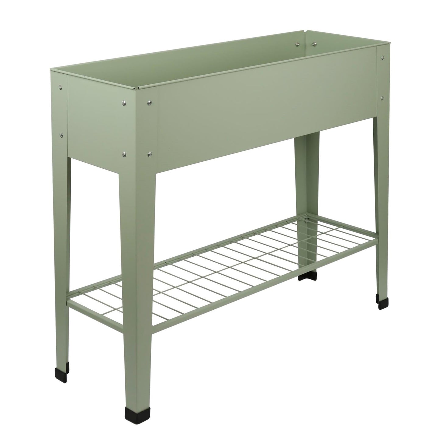 Elevated Raised Garden Bed with Legs & Storage Shelf