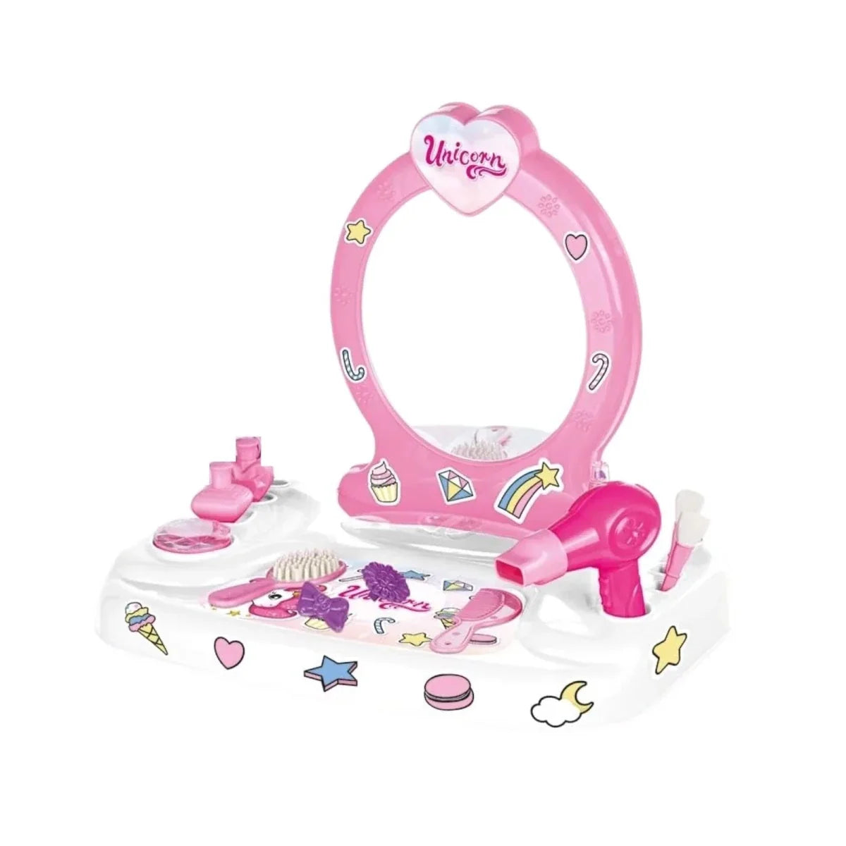 Dolu Table Top Vanity Set with Mirror