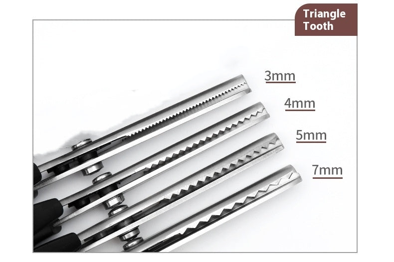 Triangle Dog Teeth Serrated Dressmaker's Shears Handmade Lace Arc Wave Scissors