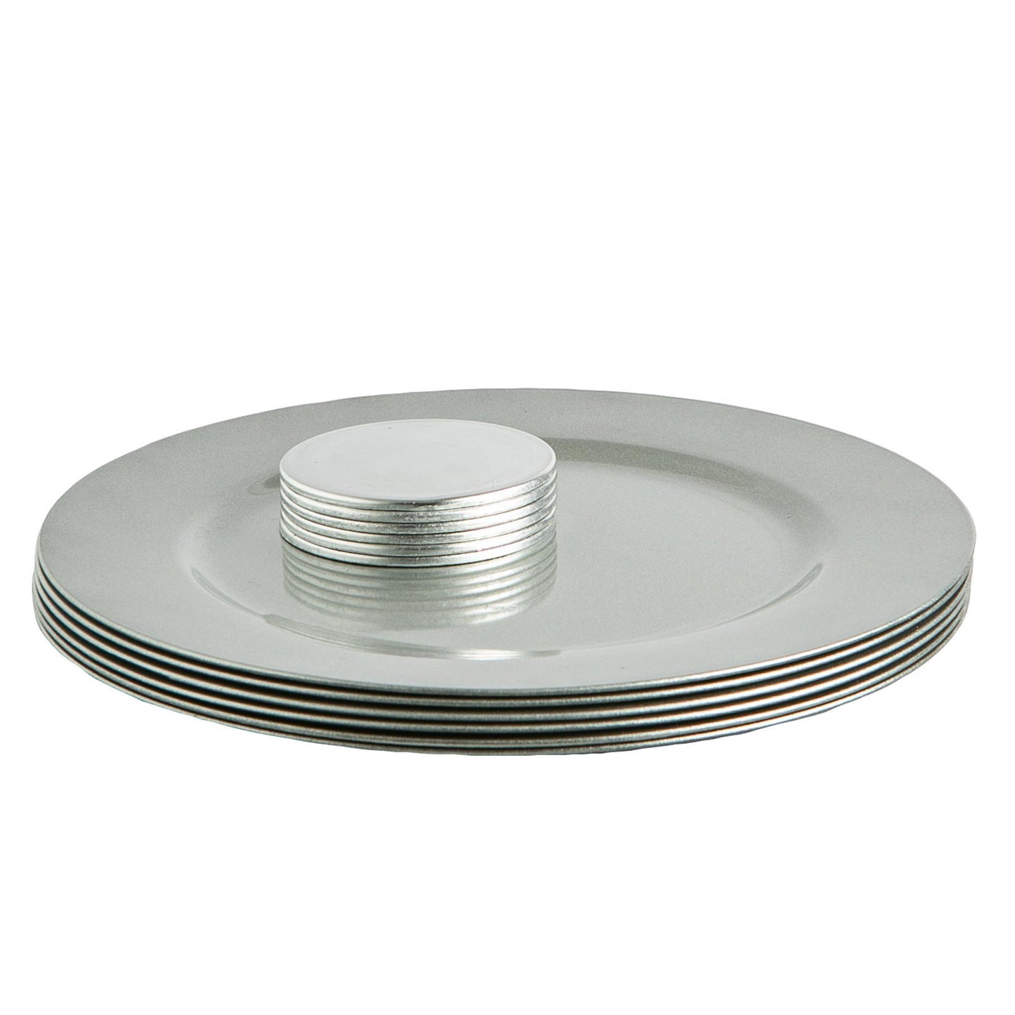 12pc Metallic Charger Plates Set