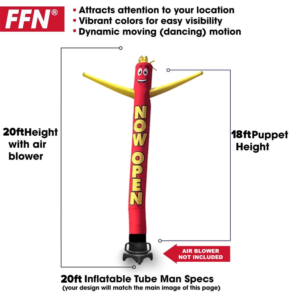 FFN Now Open 20-Foot Inflatable Tube Man – Replacement Dancer (Motor Not Included)