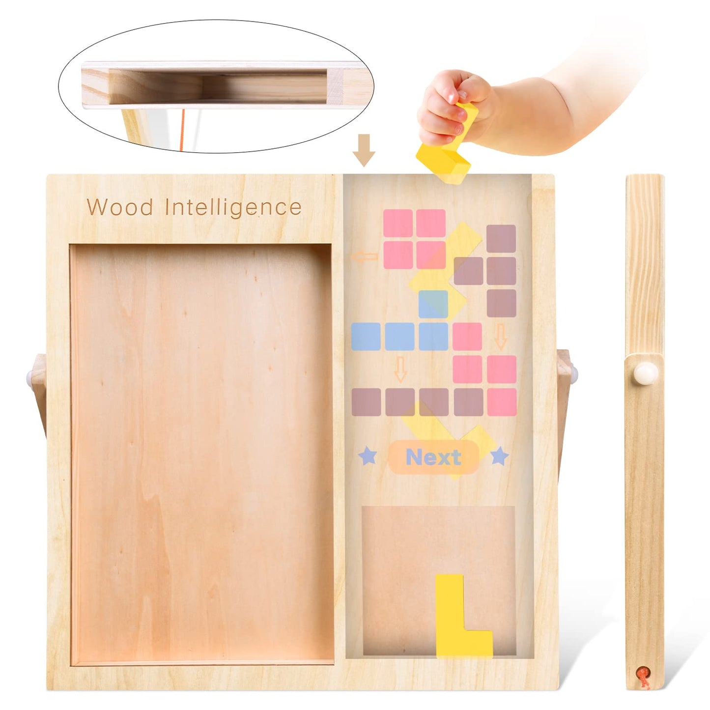 FFTROC Wooden Puzzles for Kids Aged 4-8 | 3D Russian Blocks, Tangram & Brain Teasers