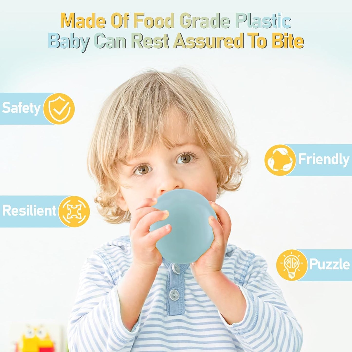 FHRILEK Ball Pit Balls – Safe Non-Toxic, 2.15-Inch, 50 Count, 5 Colors