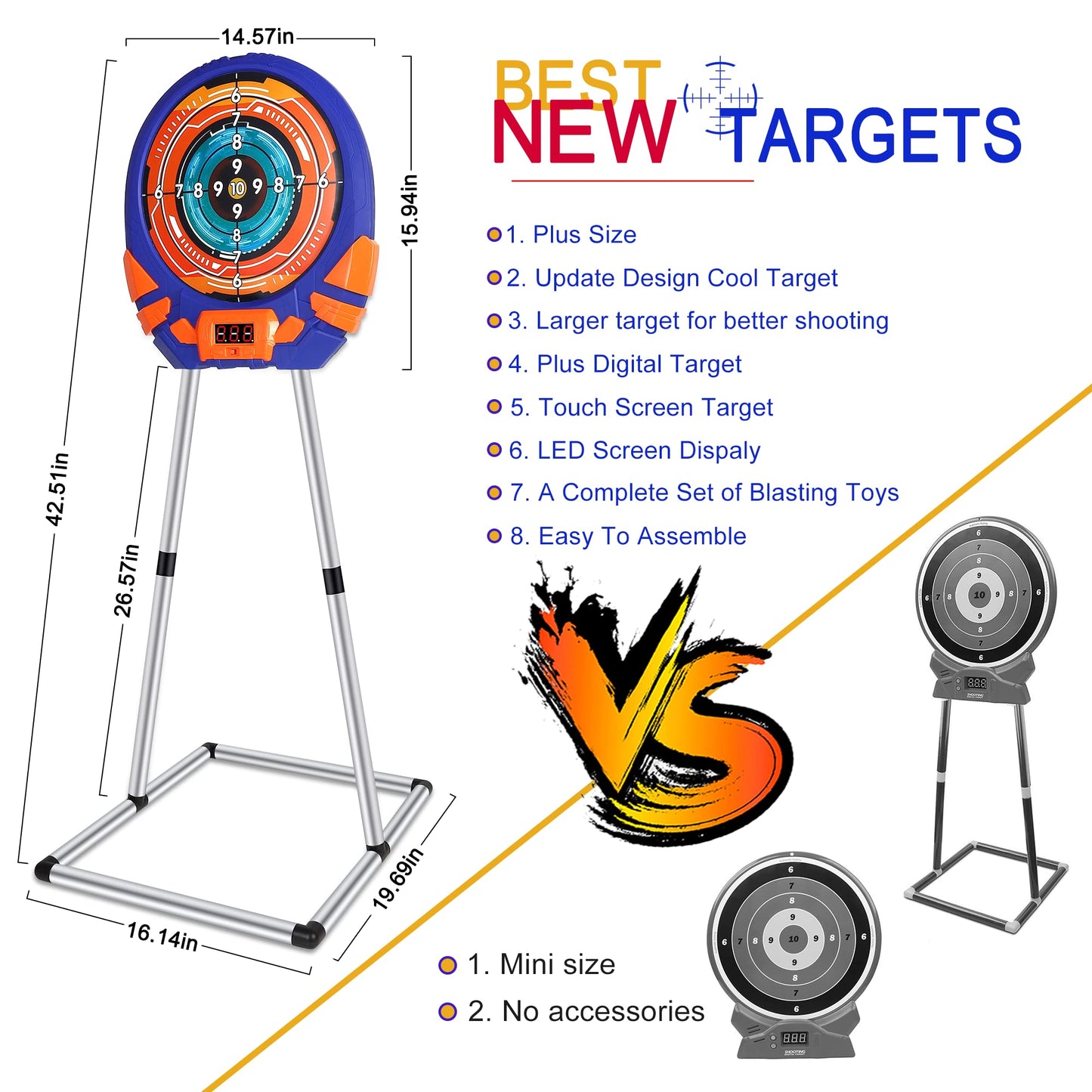 Fibevon Shooting Target for Nerf – Digital Touch Screen Scoring