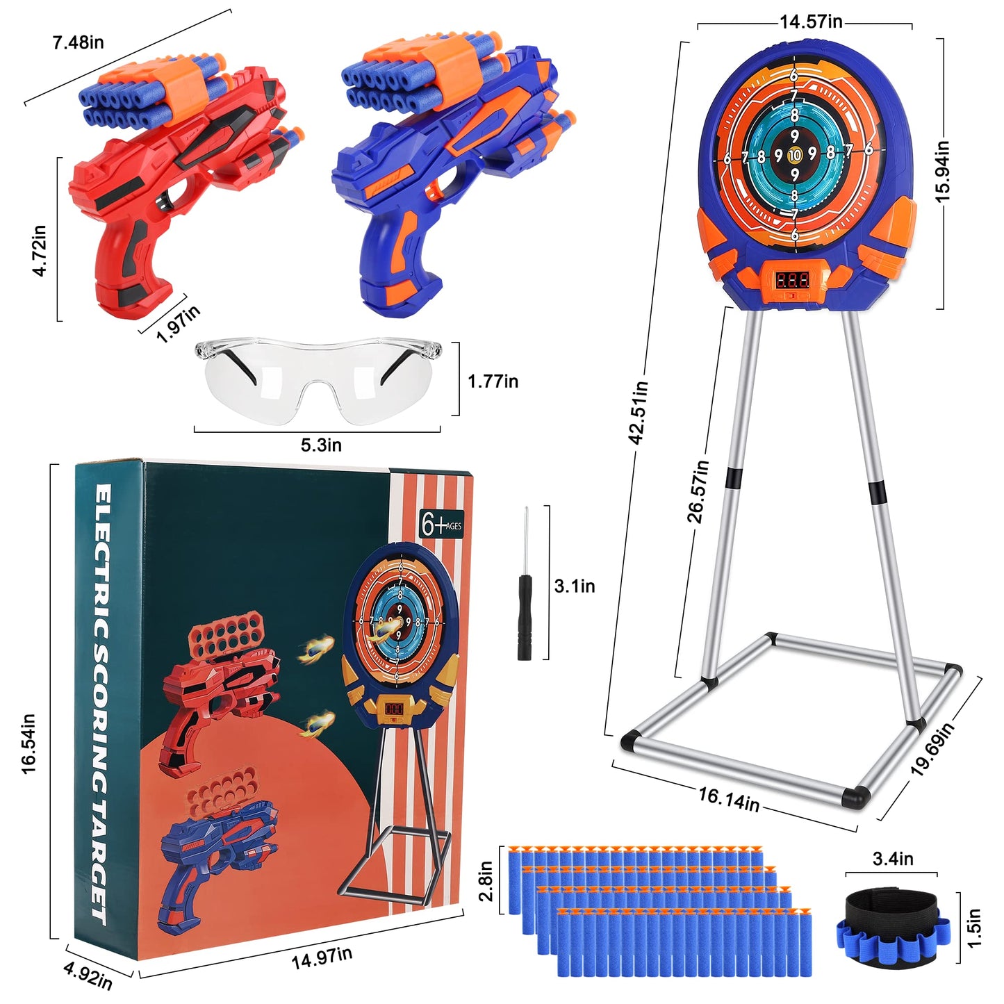 Fibevon Shooting Target for Nerf – Digital Touch Screen Scoring