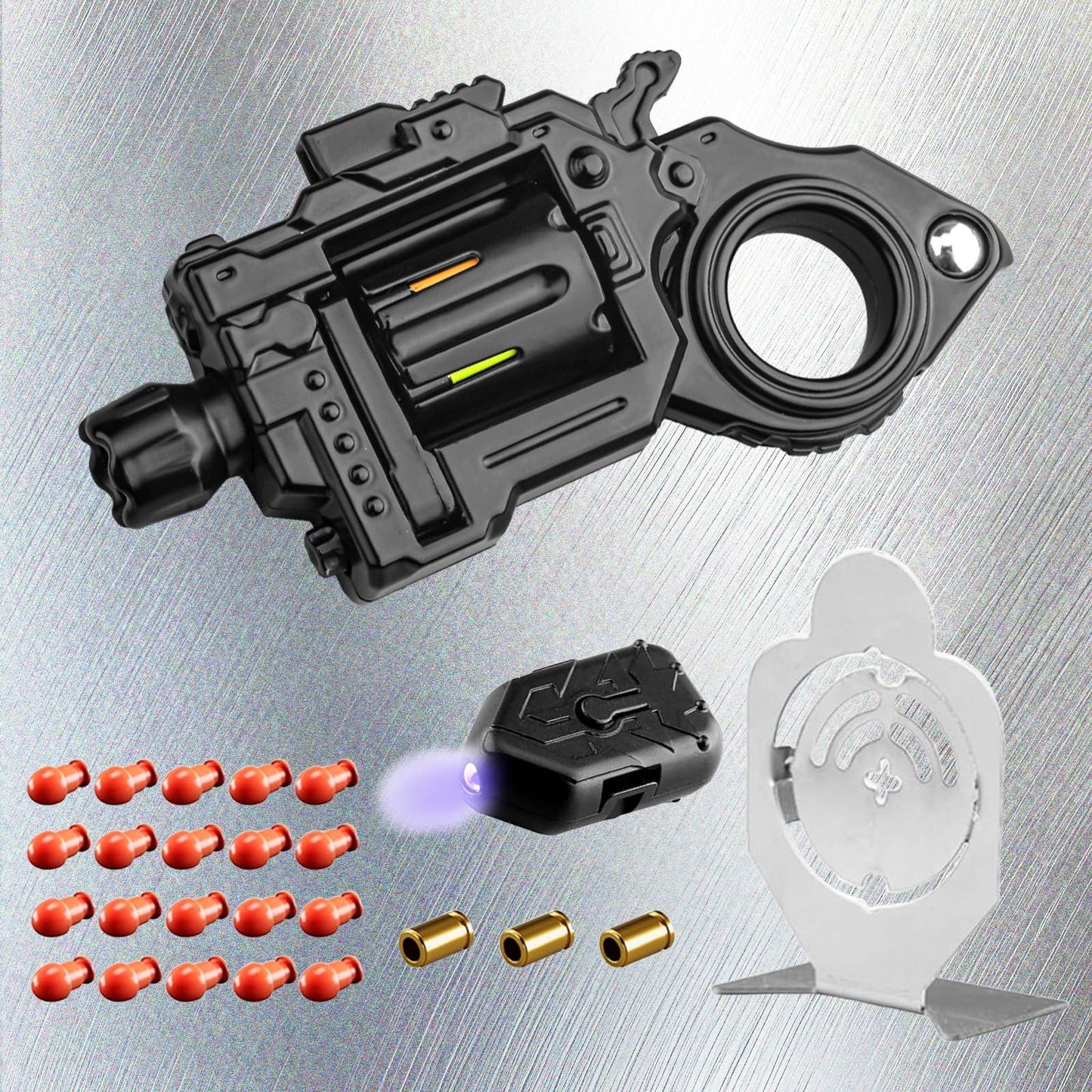 Fidgetgun Premium Metal Spinner Gun for Adults – Silent Stress Relief & Focus (Black, Medium)